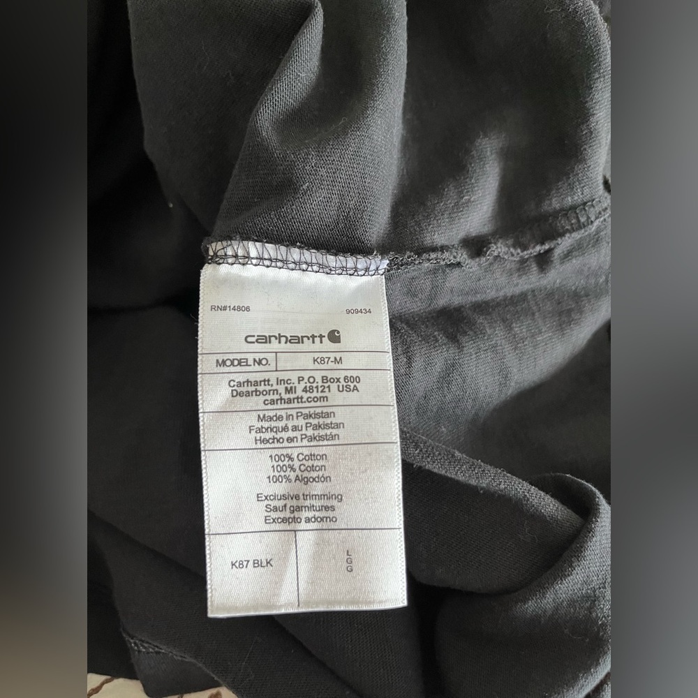 NWOT Carhartt Loose Fit Black TShirt Size Large - Picture 5 of 8